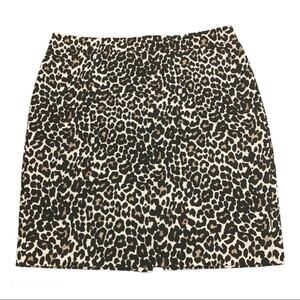 J. Crew Leopard Print Pencil Skirt. Size 10P